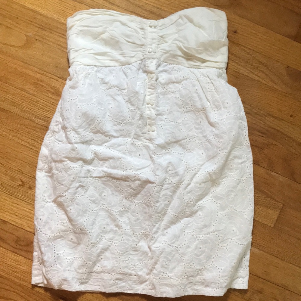 BCBGeneration sweetheart eyelet mini dress